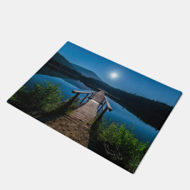 Tapete Moonlit Lake Dock Scenic Rug