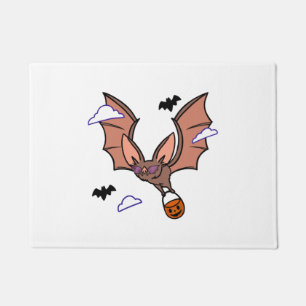 Tapete Morcego voador fofo de Halloween