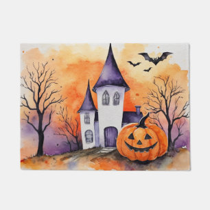 Tapete Morcegos de Casas Assombradas de Pumpkin Laranja M