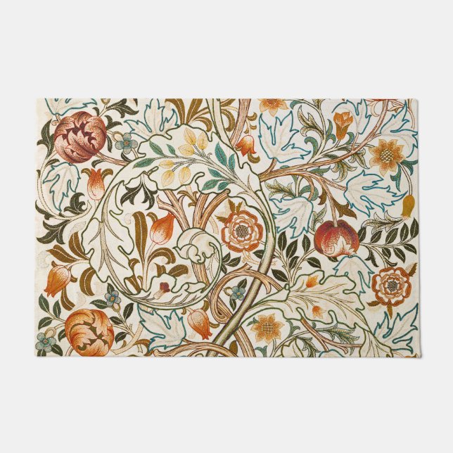Tapete Morris Acanthus Floral Crewel Embroiderme Padrão (Frente)
