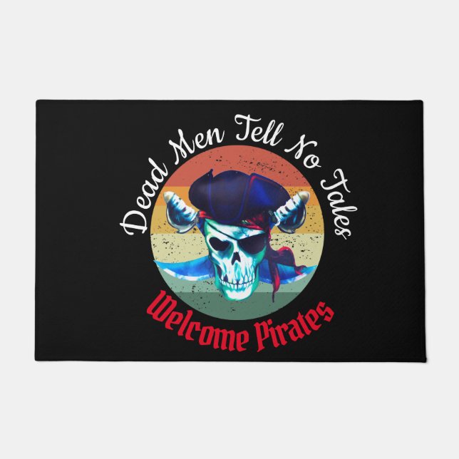 Tapete Morto Men Pirata Party Bem-Vindo (Frente)