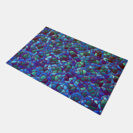 Tapete Mosaico, de azul lilás fumado ou salgado e verde