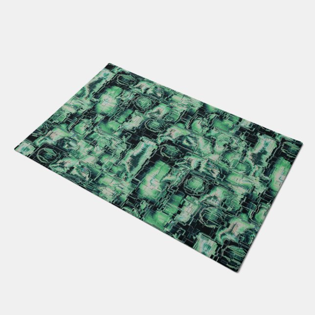 Tapete Mosaico de imagem de abstrato russo gravado em ton (Inclinado)