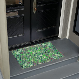 Tapete Mosaico em triângulos verdes com tons gradiente t