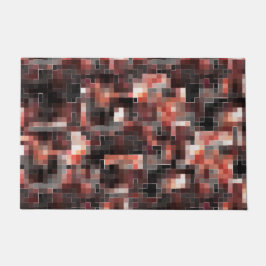 Tapete Mosaico quadrado estilo azulejo virtual em bege a 