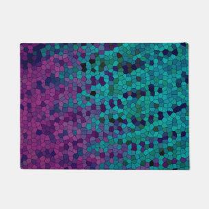 Tapete Mosaico violeta roxo azul-turquesa