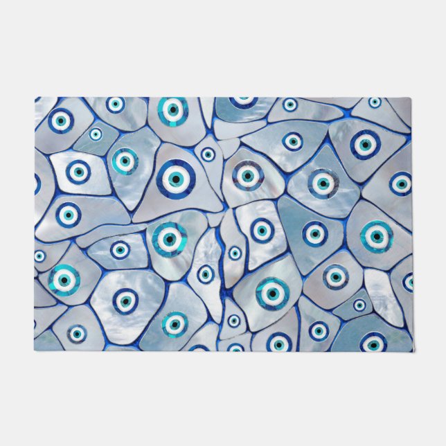 Tapete Mother of pearl Evil Eye Pattern (Frente)