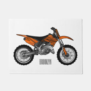 Tapete Moto de terra motocicleta off-road / desenho anima