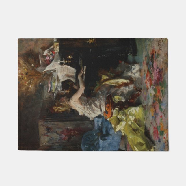 Tapete Mulher Elegante Tocando Piano (Giovanni Boldini) (Frente)