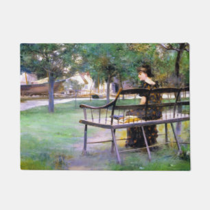 Tapete Mulher em um Bench (por Edwin Austin Abbey)