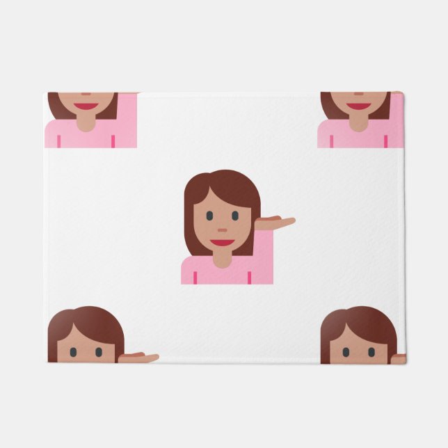 Tapete mulher emoji doormat (Frente)