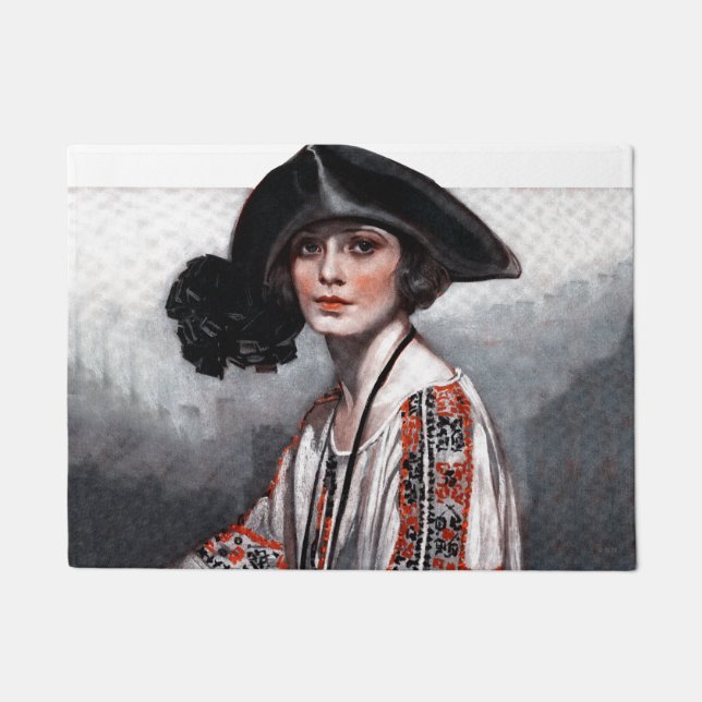 Tapete Mulher na blusa bordada (Frente)