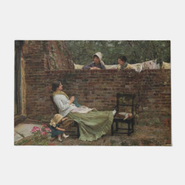 Tapete Mulheres conversando sobre o Muro do Jardim (Gossi