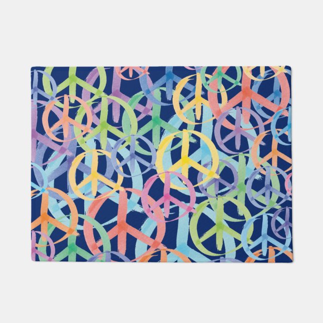 Tapete Múltiplas Cores dos Símbolos da Paz (Frente)