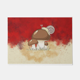 Tapete Mushroom Hunter Cogumelos Aquarela
