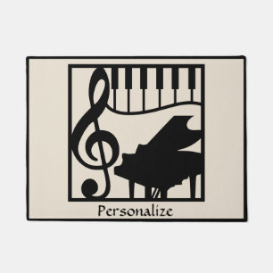 Tapete Música Elegante Teclado de Piano Chave de Sol Nota