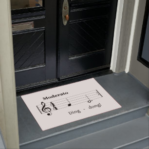 Tapete Música Score for Doorbell Sound Humorden Welcome