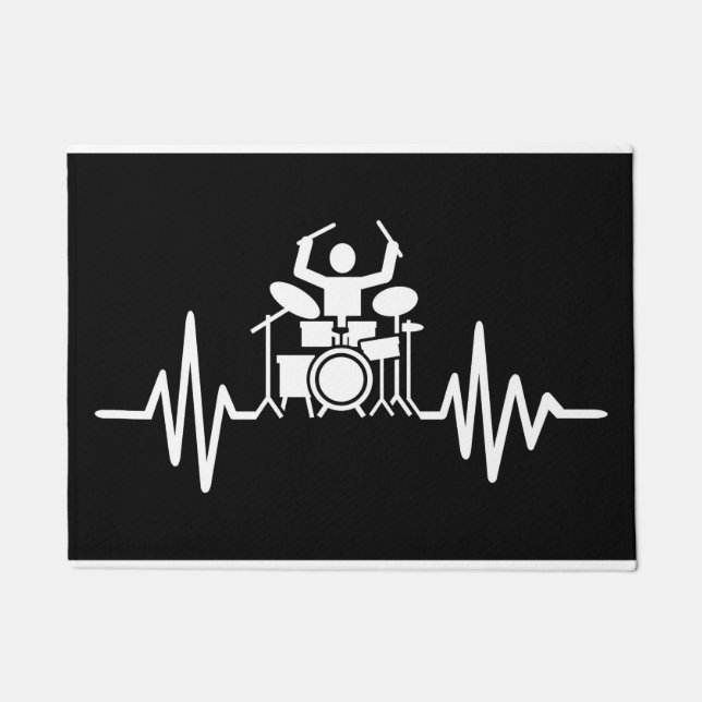 Tapete Musical Art Drummer Heartbeat (Frente)