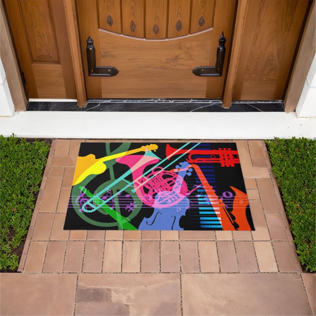 Tapete Musical Instruments Pop Art Design (Ar livre)