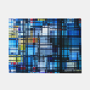 Tapete Na maior parte abstrato moderno azul