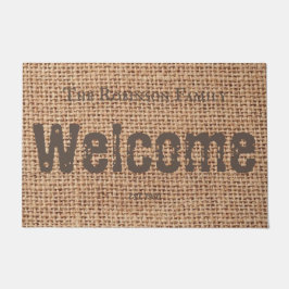 Tapete Na moda legal texto rústico design burlap Family