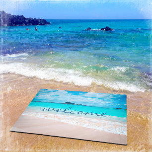 Tapete Na moda Modern Hawaii Tropical Beach Photo Welcome