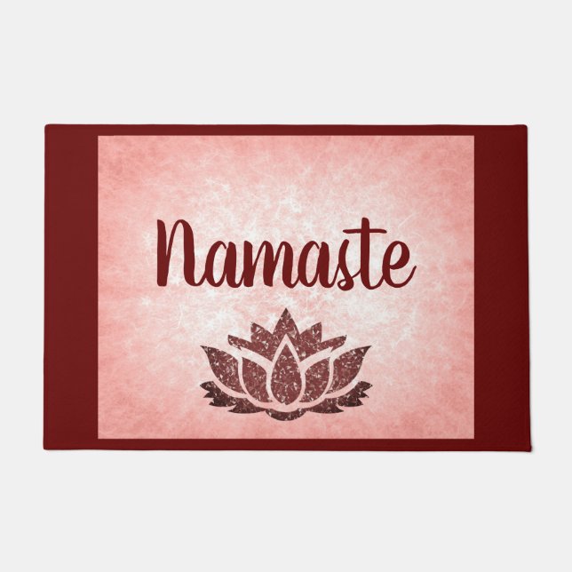 Tapete Namaste vermelho e cor-de-rosa (Frente)