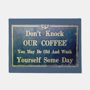 Tapete Não bata nossa propaganda do vintage do café