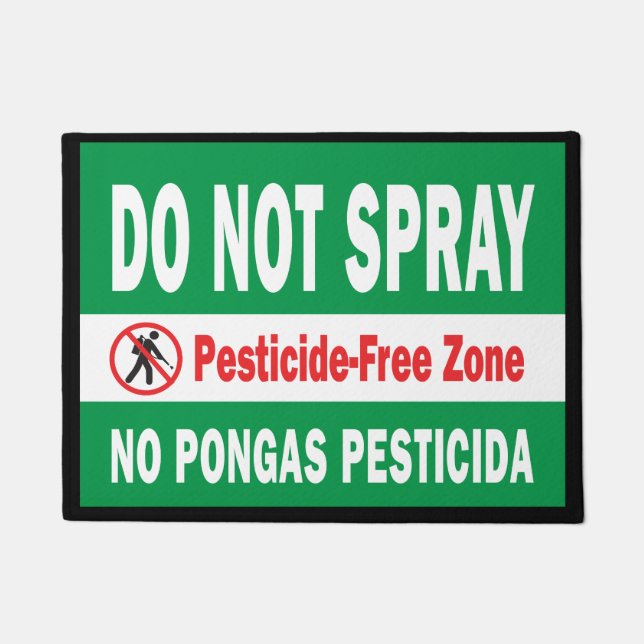 Tapete Não pulverizar pesticida espanhol espanhol (Frente)