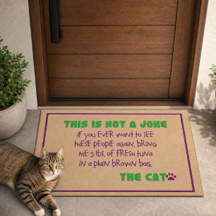 Tapete Não uma piada - o Doormat do gato