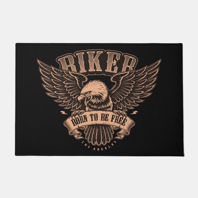 Tapete Nascer de ser um motoqueiro livre com Águia Balda (Frente)