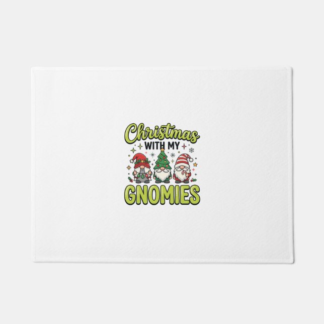 Tapete Natal Com Meu Design de Gnome Gnomies (Frente)