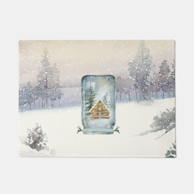 Tapete Natal da Cabina de inverno (Frente)