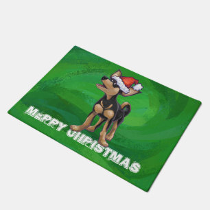 Tapete Natal da chihuahua no verde