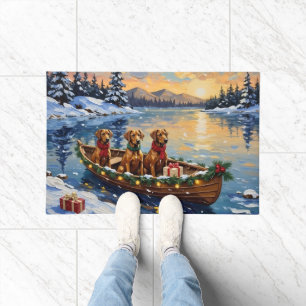 Tapete Natal de barco de Ridgeback da Rodésia