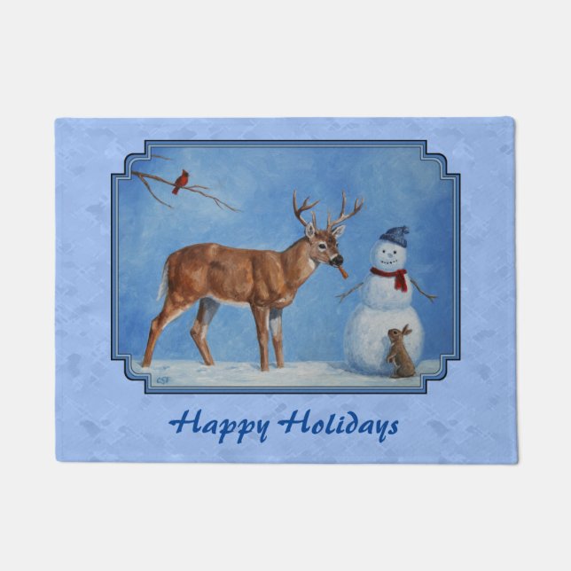 Tapete Natal Deer Cut Bunny Blue (Frente)