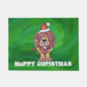 Tapete Natal do leão no verde