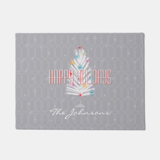 Tapete Natal em Cinza de Alumínio, Natal (Frente)