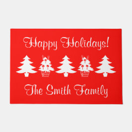 Tapete Natal Feriados Árvores do Natal Matas Brancas Verm