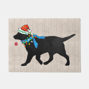 Tapete Natal malvado, mas bom, Labrador Negro