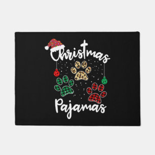 Tapete Natal Pajama Cachorro Paw Buffalo Xadrez Leopardo