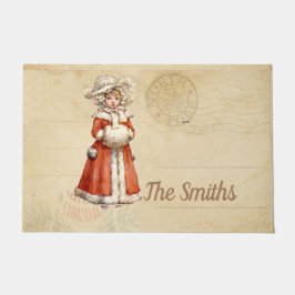 Tapete Natal Personalizado do Pequeno Caroler Vitoriano