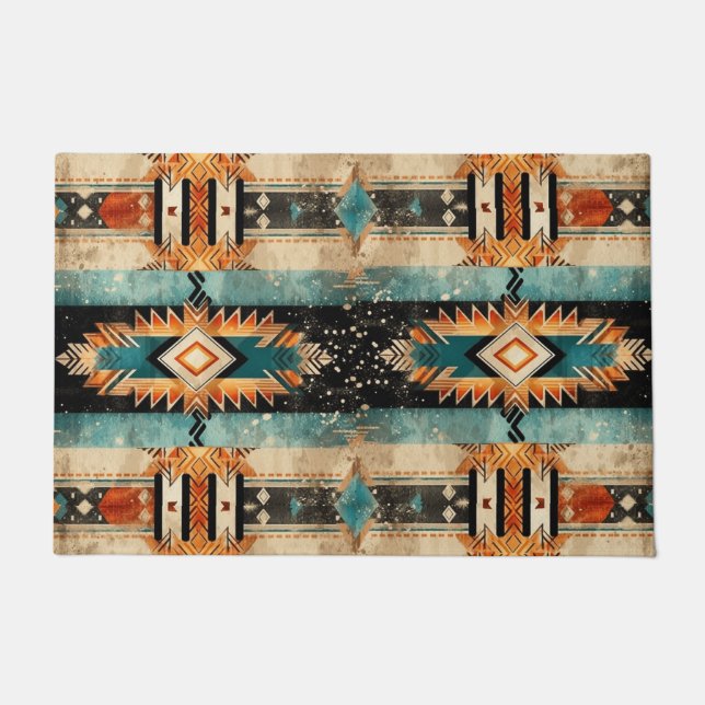 Tapete Native American Southwest Design Kitchen Rug (Frente)