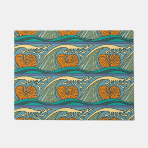 Tapete Nautilus Seashell Pattern Nouveau