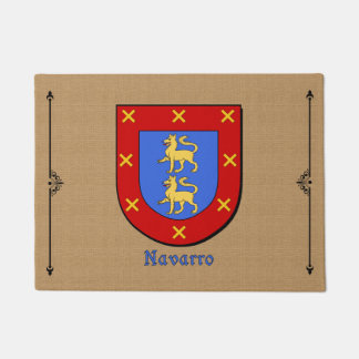 Tapete Navarro Historical Shield em Burlap Background
