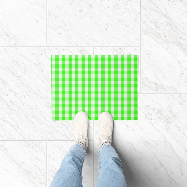 Tapete Neon Green Gingham Patterno de Shirley Taylor (Interior)