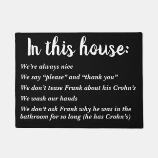 Tapete Nesta casa nós somos polidos e Frank tem Crohn