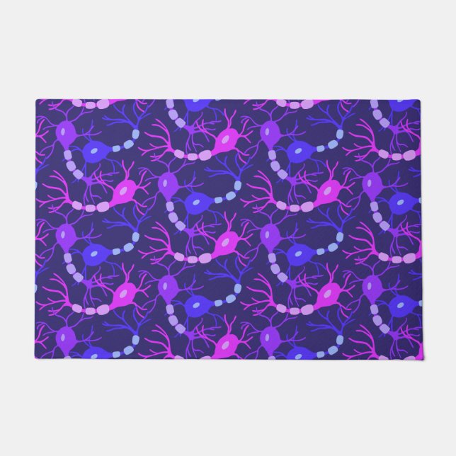 Tapete Neurônios Conectados Neon Roxo (Frente)