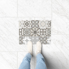 Tapete Neutro, bege, cinza, azulejos marroquinos
