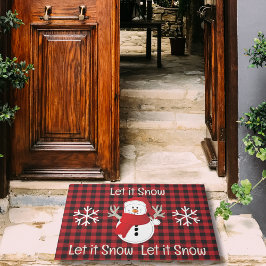 Tapete Neve, deixe nevar, vermelho e Xadrez de búfalo pre